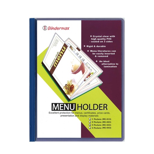[NBPBDMU033BE] BINDERMAX #MU-033 A5 3頁 多用途展示簿 (藍)
