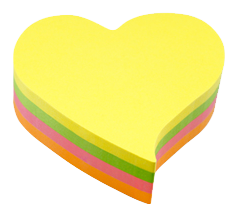 [PIPIF582339] INFO #5823-39 四色螢光 - 心形 Sticky Notes
