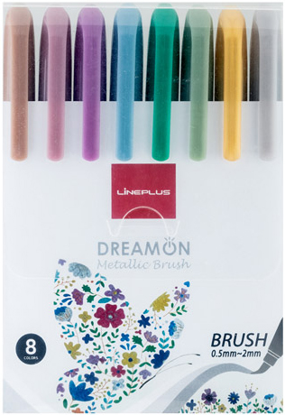 [PNCLPDREAMON] LINEPLUS DREAMON 0.5~2mm METALLIC 毛咀 8色套裝