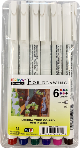 [PNDMY46006A] MARVY #4600-6A 0.3 6C DRAWING TECHNICAL PEN SET