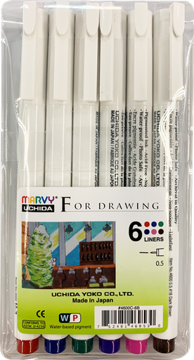 [PNDMY46006B] MARVY #4600-6B 0.5 6C DRAWING TECHNICAL PEN SET