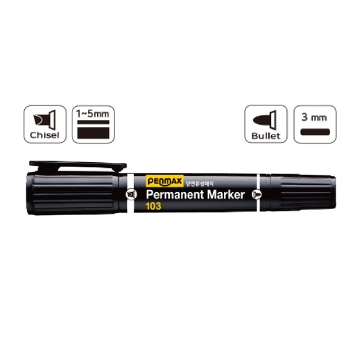 [PNMPM103BK] PENMAX #103 JUMBO 兩頭箱頭筆 黑色