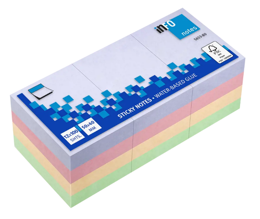 [PIPIF565380] INFO #5653-80 混色粉色系列強力便利貼 Sticky Notes (12 x 40 x 50mm)