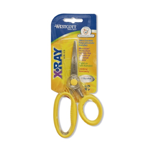 WESTCOTT #14608 6" X-RAY 抗菌手柄學生剪刀 (黃色)
