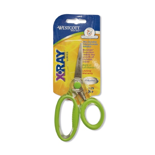 WESTCOTT #14608 6" X-RAY 抗菌手柄學生剪刀 (綠色)